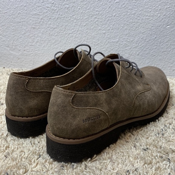 Brogues Womens Brown Suede Shoes - Picture 3 of 9